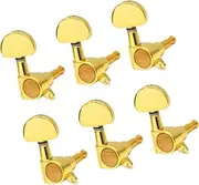 ERINGOGO 6PCS Golden Guitar Tuning Pegs for Electric Wooden Guitars Right Handed Circular Machine Heads Durable String Fixation for Enhanced Sound Quality