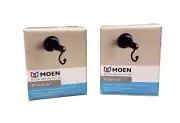 MOEN Towel Robe Hook Bradshaw Oil-Rubbed Bronze DN36030RB Set Of 2 New In Box