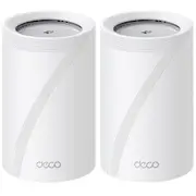 TP-Link Deco BE65 Pro (BE11000) Tri-Band WiFi 7 Whole Home Mesh System - 2 Pack 5GbE x2 / 2.5GbE x1 / USB 3.0 x1 [Deco BE65 Pro(2-pack)]