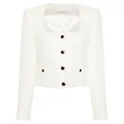 [Alessandra Rich] Alessandra Rich Sequin-design Tweed Jacket 40 IT WHITE