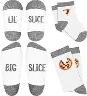 Jiuguva 4 Pairs Dad Baby Matching Socks Set and Son Matching Outfits Christmas Father Gifts First Time Dad Gift