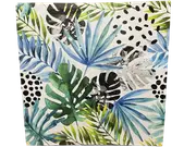 BLUE GREEN FURN CANVAS WALL ART 50CM X 50CM