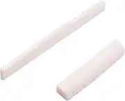 Labymos Guitar Saddle and Nut Real Bone Material 2pcs for 6 Strings Acoustic Guitar