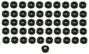 250 ROUND RUBBER FEET BUMPERS - 1/2 H x 1 W RADIO AMPS / MADE IN USA / FREE S&H