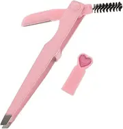 CALLARON Stainless Steel Eyebrow Razor Eyebrow Trimmer Eyelash Tweezers Precision Grooming Tool for Women Portable Beauty Essentials for Travel and Home Use