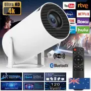 Smart Projector 5G 4K HD LED WiFi Bluetooth HDMI USB Android Home Office Theater