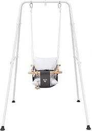 Toddler Swing, Baby Swing with Stand,Swing Set for Infant,Outdoor Indoor Swing Set with Canvas Cushion Seat