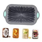 Silicone Bread Loaf Pan, Non-Stick Food Grade Silicone Fluted Bread Loaf Pan