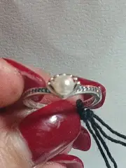 Pandora Disney Princess Ariel Shell Treated Freshwater Cultured Pearl Ring 7