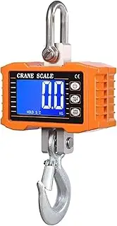 [JAJAJ] Industrial Digital Crane Scale Digital Hanging Scale 1000kg/ 2204lbs Heavy Duty Crane Scale LCD Backlight Industrial Hook Scales Unit for Construction Site for Farm,Livestock,Factory,Construction(Oran