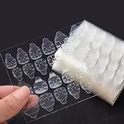 2400 Pcs100 Sheets Nail Glue Stickers Double Side for Press on Nails Stickers,Waterproof Breathable False Nail Tips Jelly Adhesive Nail Tabs Glue