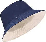[Hotme] Oversize XXL Bucket Hat, Extra Large Unisex Reversible Cotton Bucket Hats, Double Side Wear Fishing Hat Summer Sun Hat