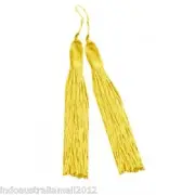 Pair of Chinese Orange Polyester 23cm Tassels For Hanging (TS002)