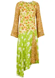 Never Fully Dressed Blair Printed Chiffon Midi Dress - Multicoloured - 12 (UK12 / M) 12 (UK12 / M)
