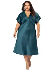 [Pink Dusk] Wanting More Midi Dress in Teal