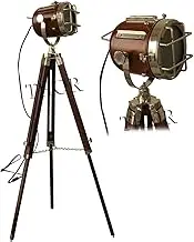 THOR INSTRUMENTS Vintage Modern Floor Lamp W/Tripod Lamp Nautical Searchlight Spotlight Living Room & Office Decor Rustic Vintage Home Decor Gifts
