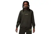 Nike PSG X Jordan Mens Wordmark Fleece Pullover Hoodie - Green