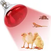 REPTI HOME Reptile Heat Lamp Terrarium, 250 W Red Light Lamp Terrarium for Chickens, E27 Infrared Heating Lamp for Chickens, Dogs, Pigs, Mammals
