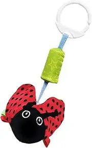 Kisangel Animal Shaped Cradle Hanging Rattles for Boy Girl Soft Bedside with Comfortable Touch Develops Tactile Senses Coordination Newborn Present for Boy Girl Ladybird