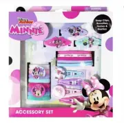 Disney minnie mouse hair set bow clips hair tie gift box girl birthday
