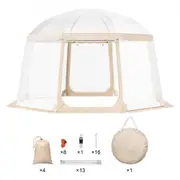 VEVOR Sports Tent Instant Pop-Up Tent Shelter Weather Proof 8-10 People Clear