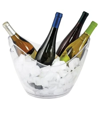 True Chill Clear Ice Bucket, Party tubs for champagne, Wine, Beer, Soda 2 Pack