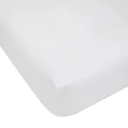 500 Thread Count Australian Grown Cotton Fitted Sheet - Double Bed, White