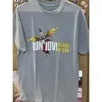 80T恤 全新進口  BON JOVI - WE CAN 淺灰 SIZE  M