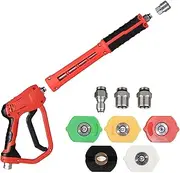 High Pressure Washer,Detachable Short Washing Equipment | High-Pressure Power Washer with Hose Quick Connectors, for Floor Wall Fence Cleaning Watering