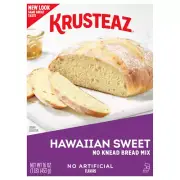 Krusteaz Hawaiian Sweet No Knead Bread Mix, Sweet Artisan Bread, Certified Boxes