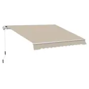 Electric Retractable Awning Waterproof Patio Sunshade Adjustable Outdoor Canopy