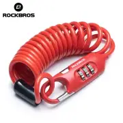 ROCKBROS Bicycle Password Lock Helmet Lock Portable Mini Chain Combination Lock