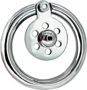 SM Stainless Steel Flat Penis Cage Chastity Cage Men's Chastity Belt Man With Urethral Dilator Metal Penis Plug SM Bondage Penis Cage Cock Cage Chastity Cage Sex Toy(S,50mm)