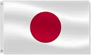 3×5 FT Japan Flag,Large Japanese National Decor,Double Side Digital Printed 75D Polyester Banner With Canvas Header Brass Grommet