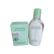 Crabtree & Evelyn Aloe Vera Triple Milled Soap 1.4 And Lotion Travel