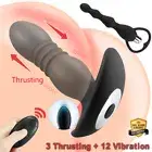 Remote Control Male Thrusting Prostate Massager Butt Anal Plug Vibrator Sex Toy