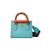 Gucci Diana Mini Tote Bag Light Blue Leather