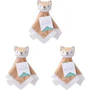 3x The Peanutshell Woodland Adventure Fox Security Baby Toy/Blanket 30cm 0M+