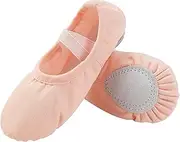 [Midkutu] Ballet Shoes for Girls, Canvas Toddler Ballet Shoes Leather Split Sole Ballet Slippers for Girls Toddler/Little/Big Kid