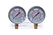 Liquid Filled Pressure Gauge | 0 to 5000 PSI | 2-½" | 1/4" NPT | Dual Scale 2PK