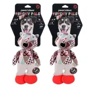 2PK Paws & Claws 23cm Patchy Pals Stitched Up Animals Plush Fox Pet Dog/Cat Toy