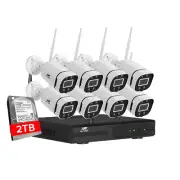 3MP Full HD CCTV Camera Home Wireless Security System Night Vision Waterproof