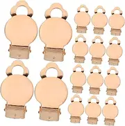 LIFKOME 50pcs Non-Pierced Frog Ear Clips Rearview Mirror Decals Small Bumper Decals Exterior Decals Stripe Decals Clip-on Converters Door Decals Trunk Decals Jewelry Findings Iron Golden