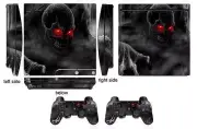Skin Sticker for PS3 PlayStation 3 Slim and 2 controller skins Dark Skull Q205