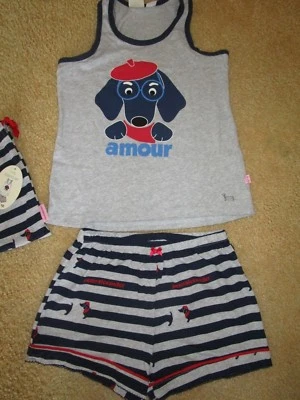 Peter Alexander Jnr Girls Paris Penny Pj Set pyjamas Size 8,10,12 (child) NWT
