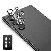 ZUSLAB Galaxy S24 Ultra Camera Lens Screen Protector Tempered Glass Individual Metal Ring Lens for Samsung (2024) - Silver
