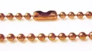 Pure COPPER BALL CHAIN + 10 Connectors 10 Feet 2.4mm #3 Made in USA Shiny Bead