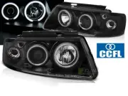 Faróis projetor for VW PASSAT B5 3B 96-00 Angel Eyes CCFL Preto Frete Grátis AU