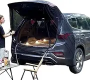 Trunk Tent,Car Awning Tent - Breathable Anti-Gnat Mesh Cover Awning Long Travel RV Tailgate Setups Truck Bed Roadside