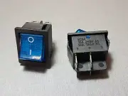 KCD4-201N Blue Illuminated 4 Pin DPST Rocker Switch 15A 250V 2PCS